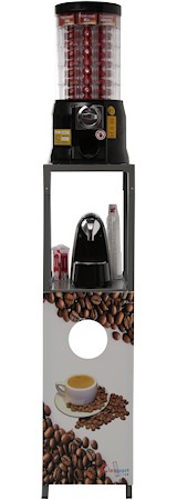 Máquina de Vending para Cápsulas de Café con columna de soporte